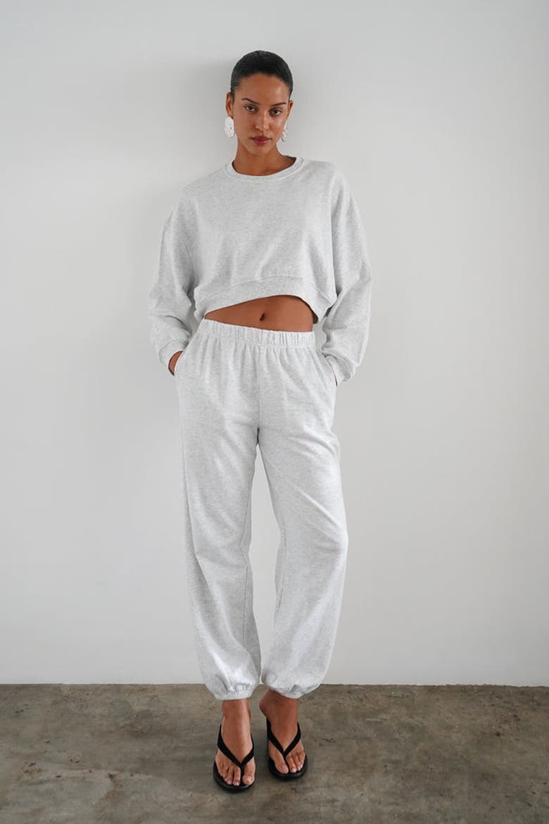 Summer Terry Sweat, Main, color, Light Ash Heather Grey