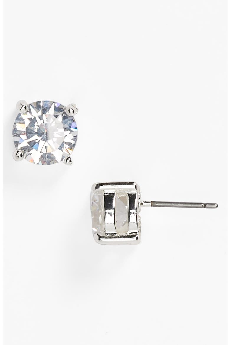 Stud Earrings, Main, color, SILVER/ CLEAR