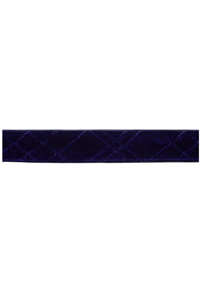 Quilted Velvet Belt, Alternate, color, DARK PURPLE