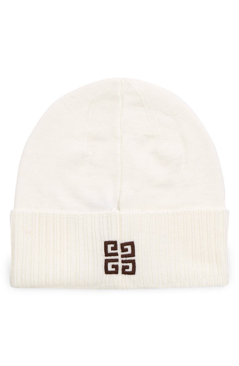 Givenchy Embroidered Logo Wool Beanie, Alternate, color, 