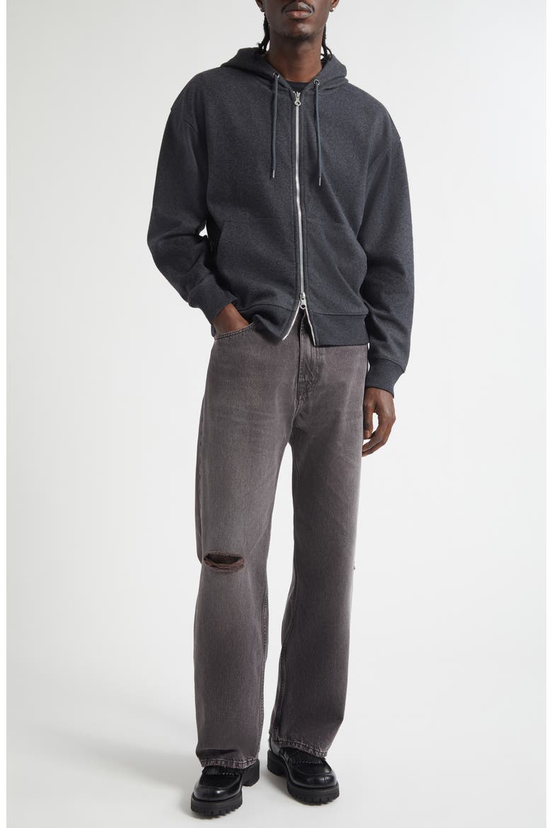 Third Cut Ripped Wide Straight Leg Jeans, Alternate, color, HIGHWAY COFFEE