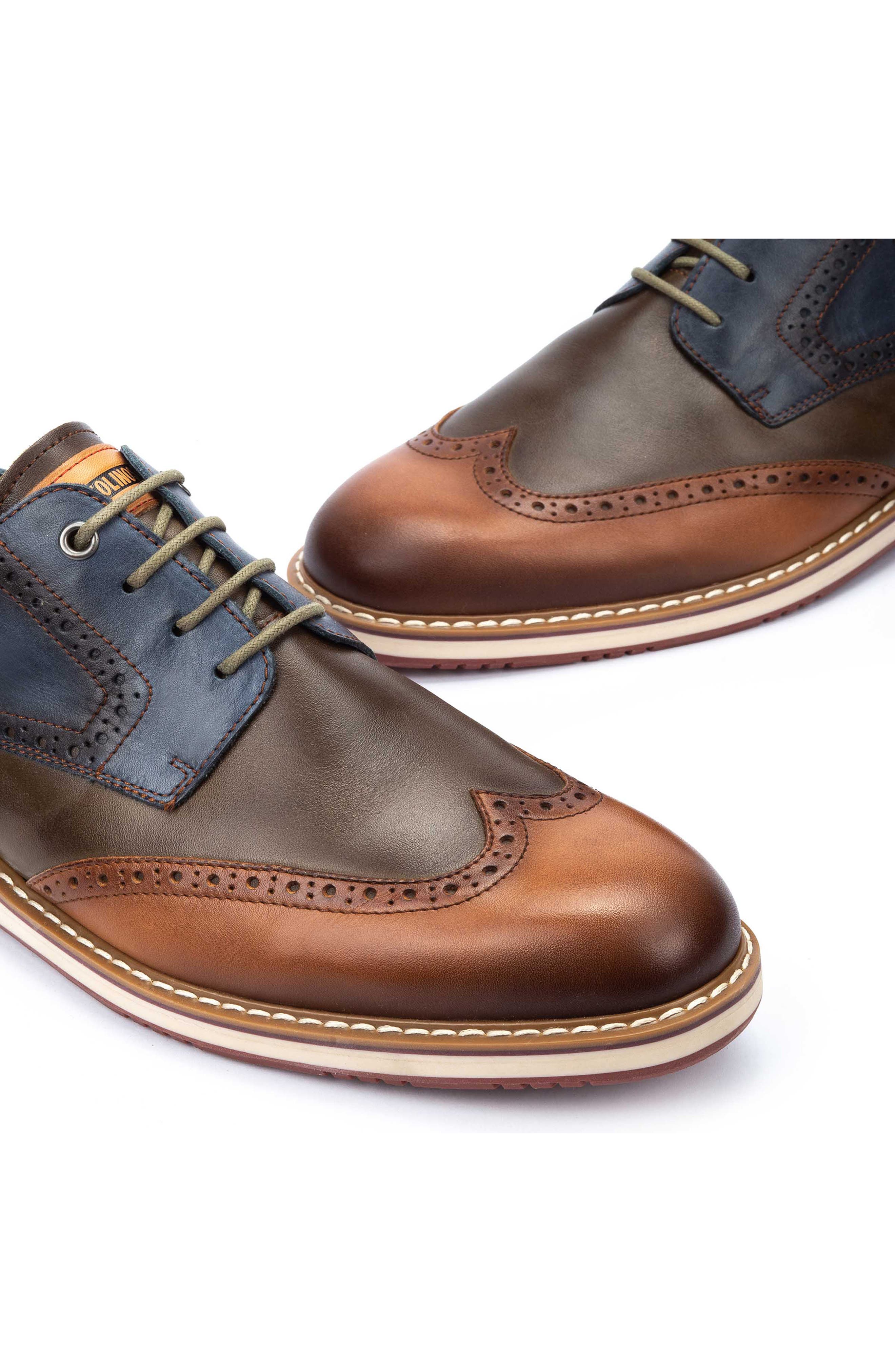 PIKOLINOS Avila Wingtip Derby, Alternate, color, Brandy