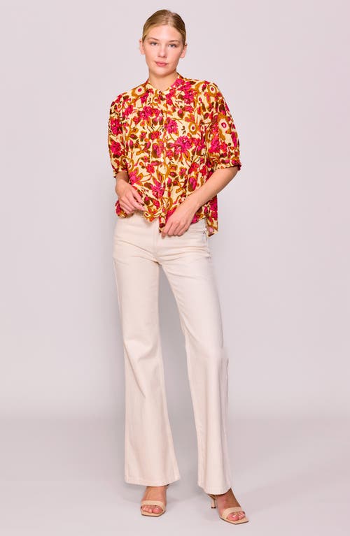 Melloday Print Voile Shirt In Multi