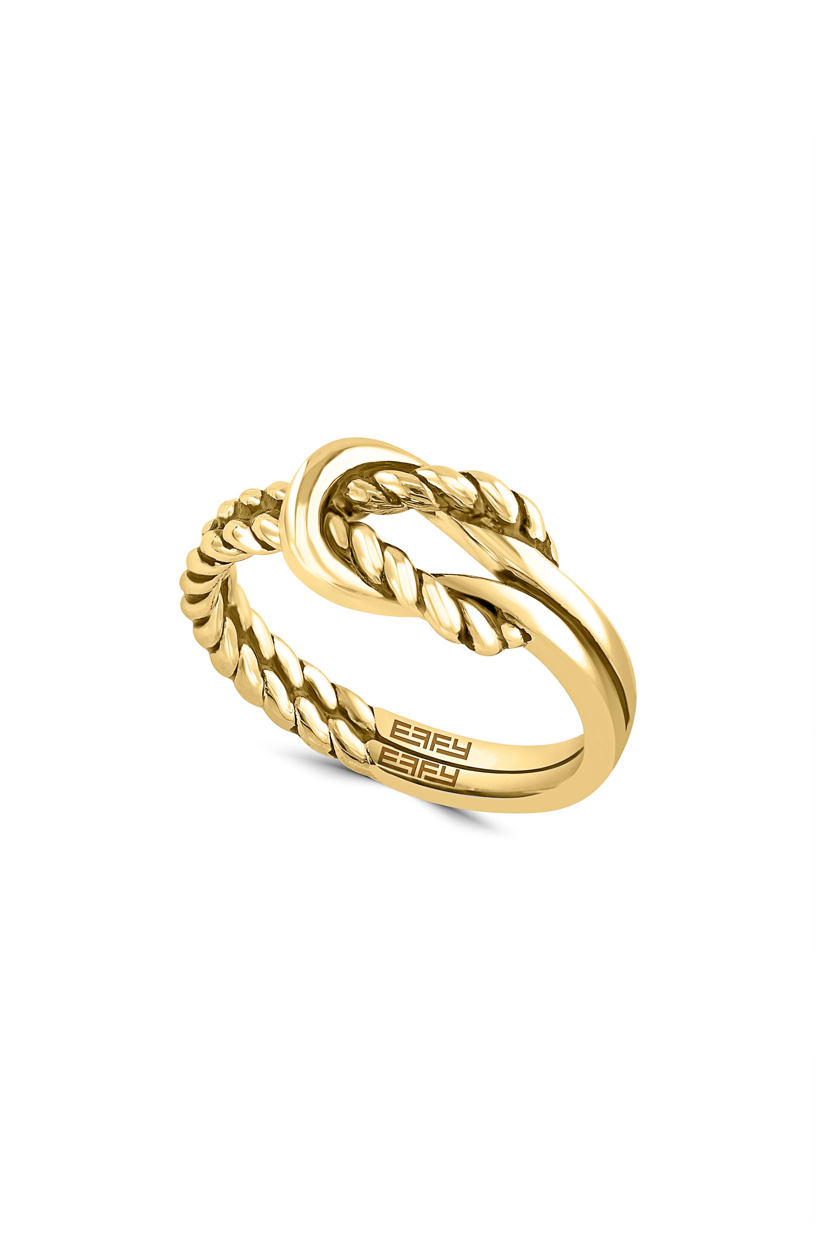 Goldtone Over Sterling Silver Knot Ring