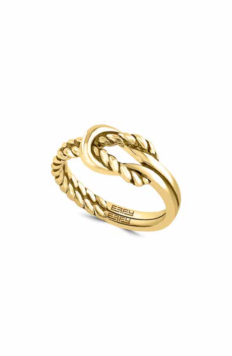 Goldtone Over Sterling Silver Knot Ring