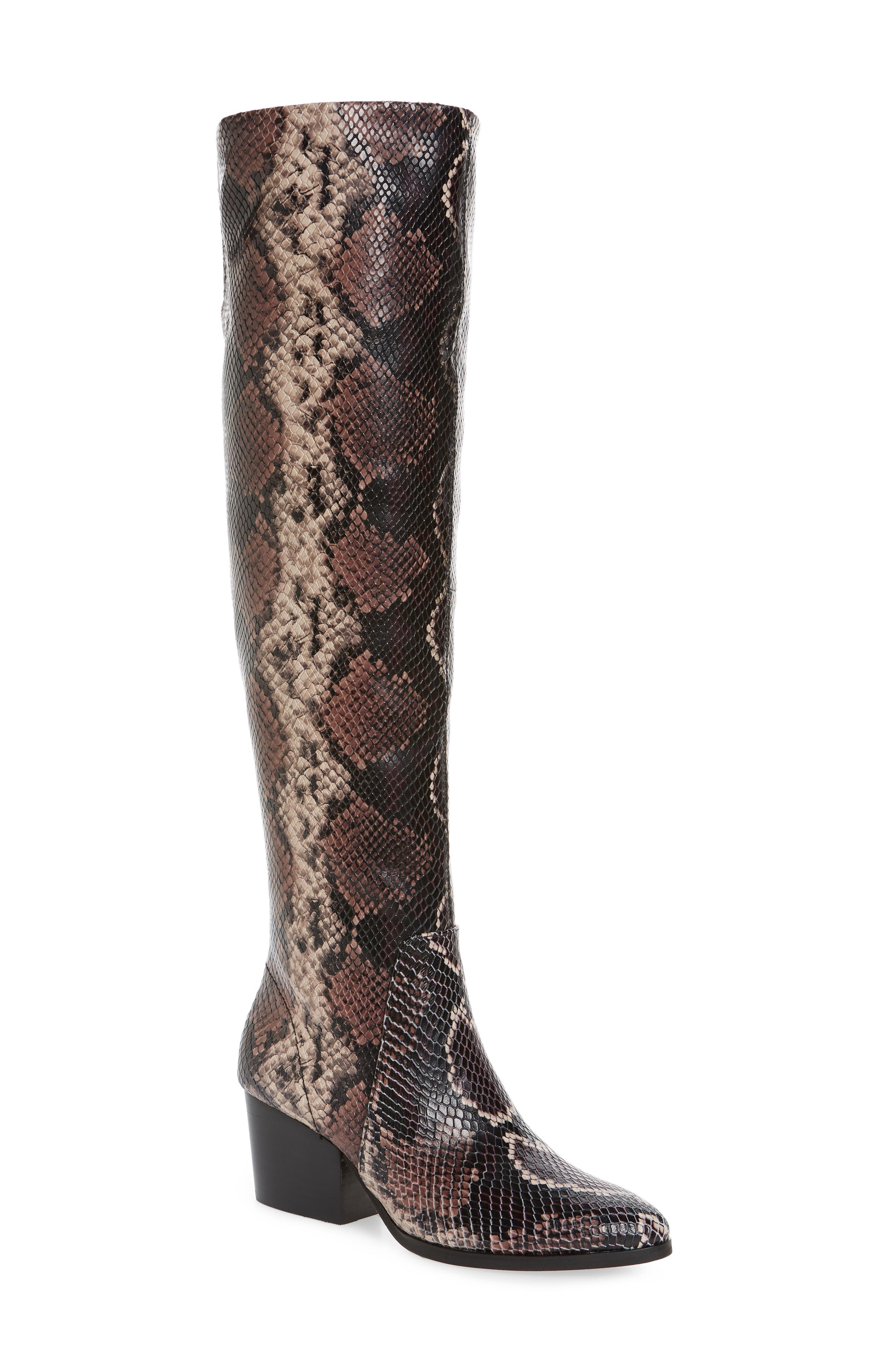 Nestel Knee High Boot, Main, color, MAUVE MULTI