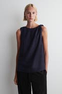 COS Twisted-Detail Linen Top