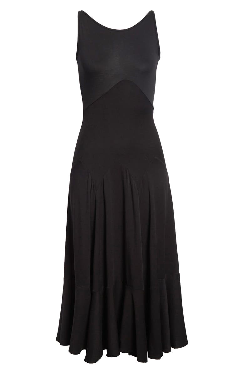 EMILY DAWN LONG Dammit Janet Bias Cut Jersey Dress, Main, color, Black