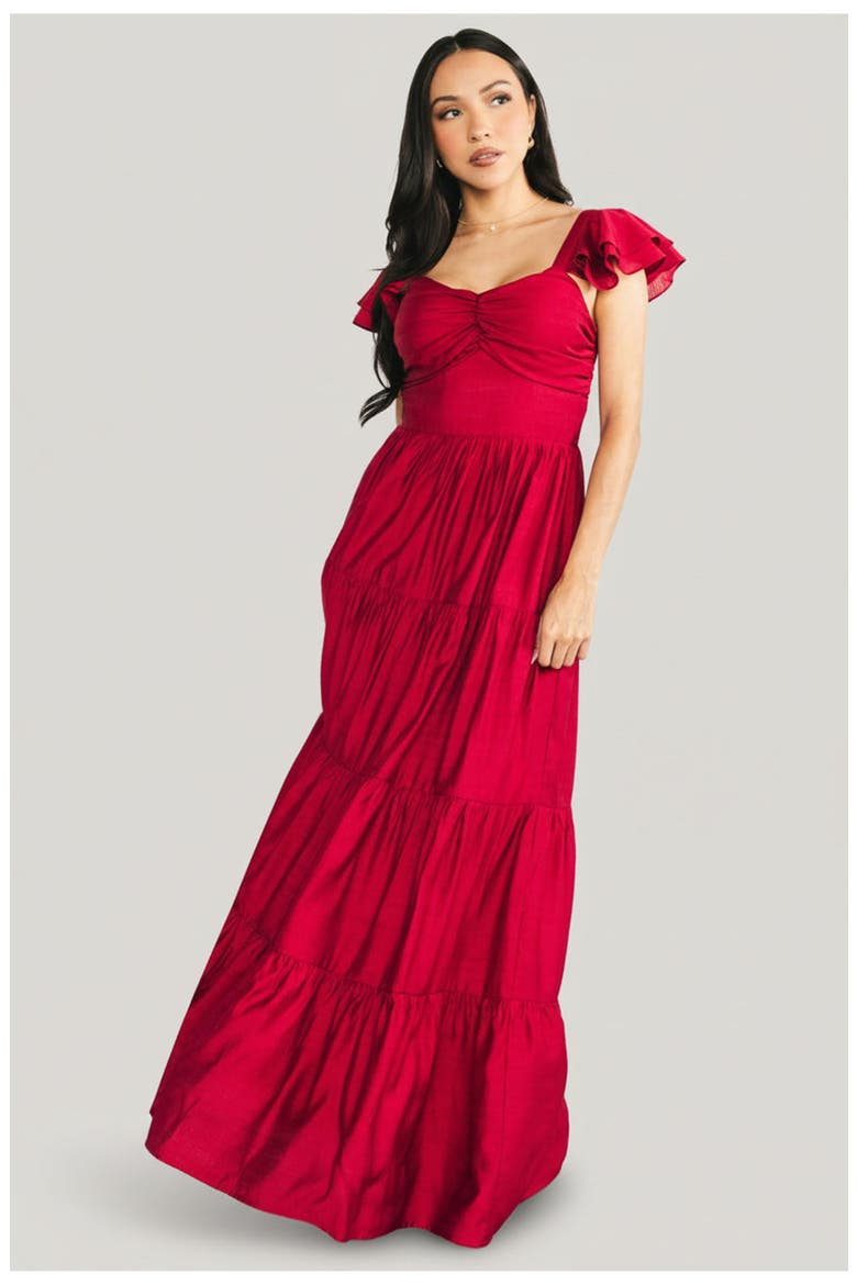 Vivianne Maxi Dress, Main, color, Deep Red