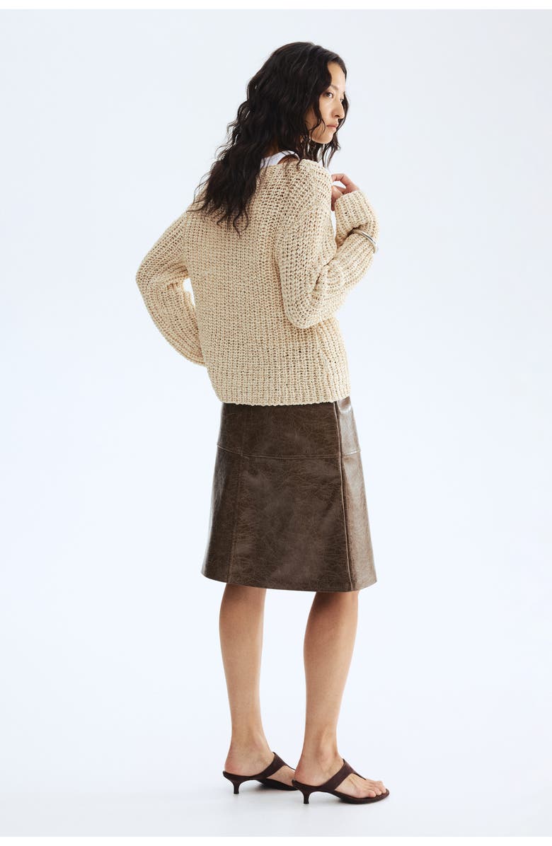 H&M Boat-neck Jumper, Alternate, color, Light Beige