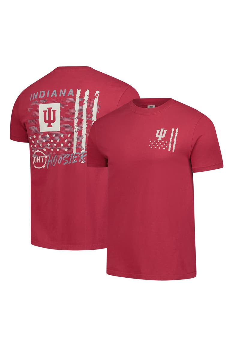 IMAGE ONE Men's  Crimson Indiana Hoosiers Comfort Colors OHT Camo Overlay T-Shirt, Main, color, Crimson