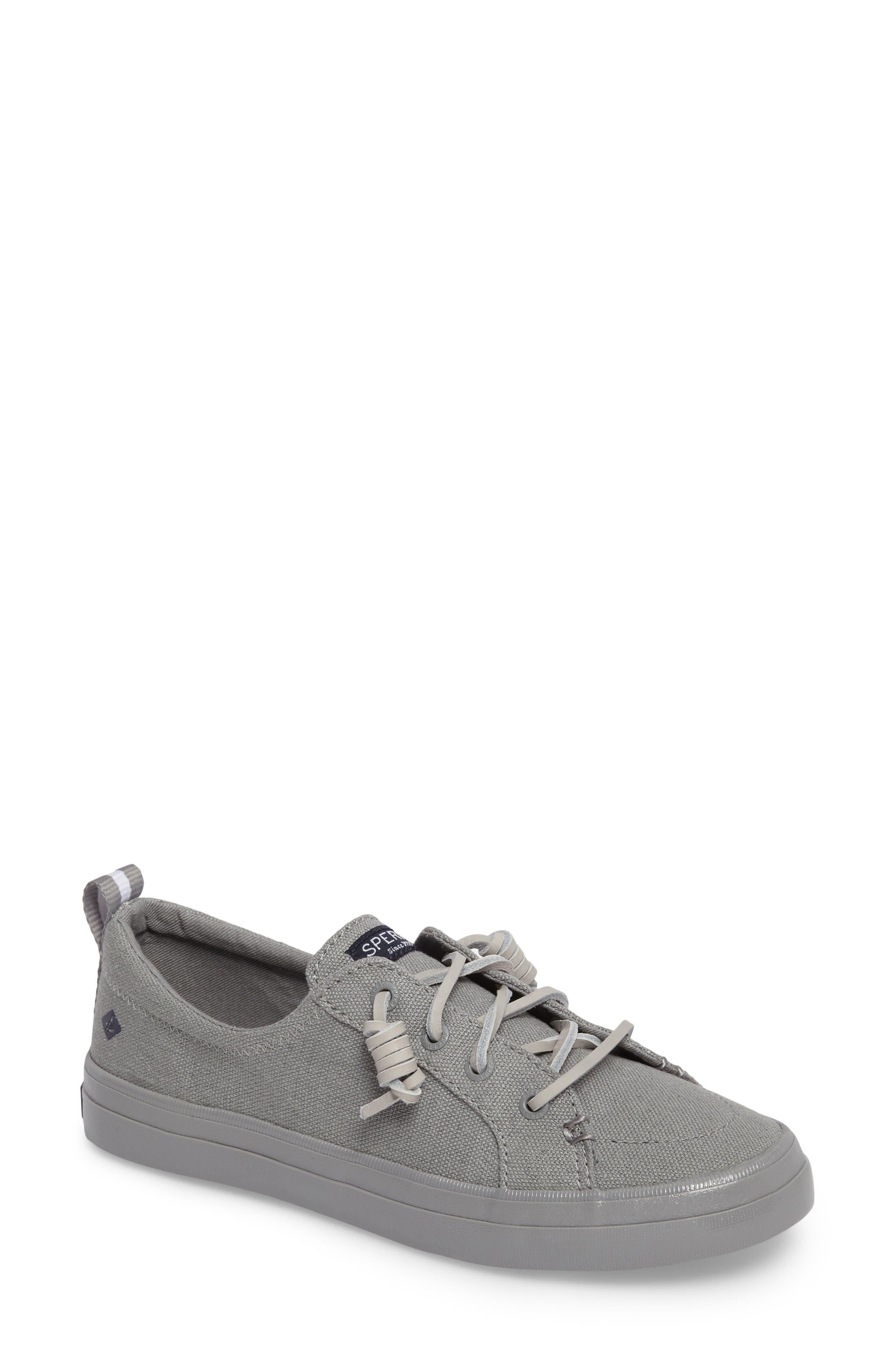 Crest Vibe Slip-On Sneaker, Main, color, MEDIUM GREY CANVAS