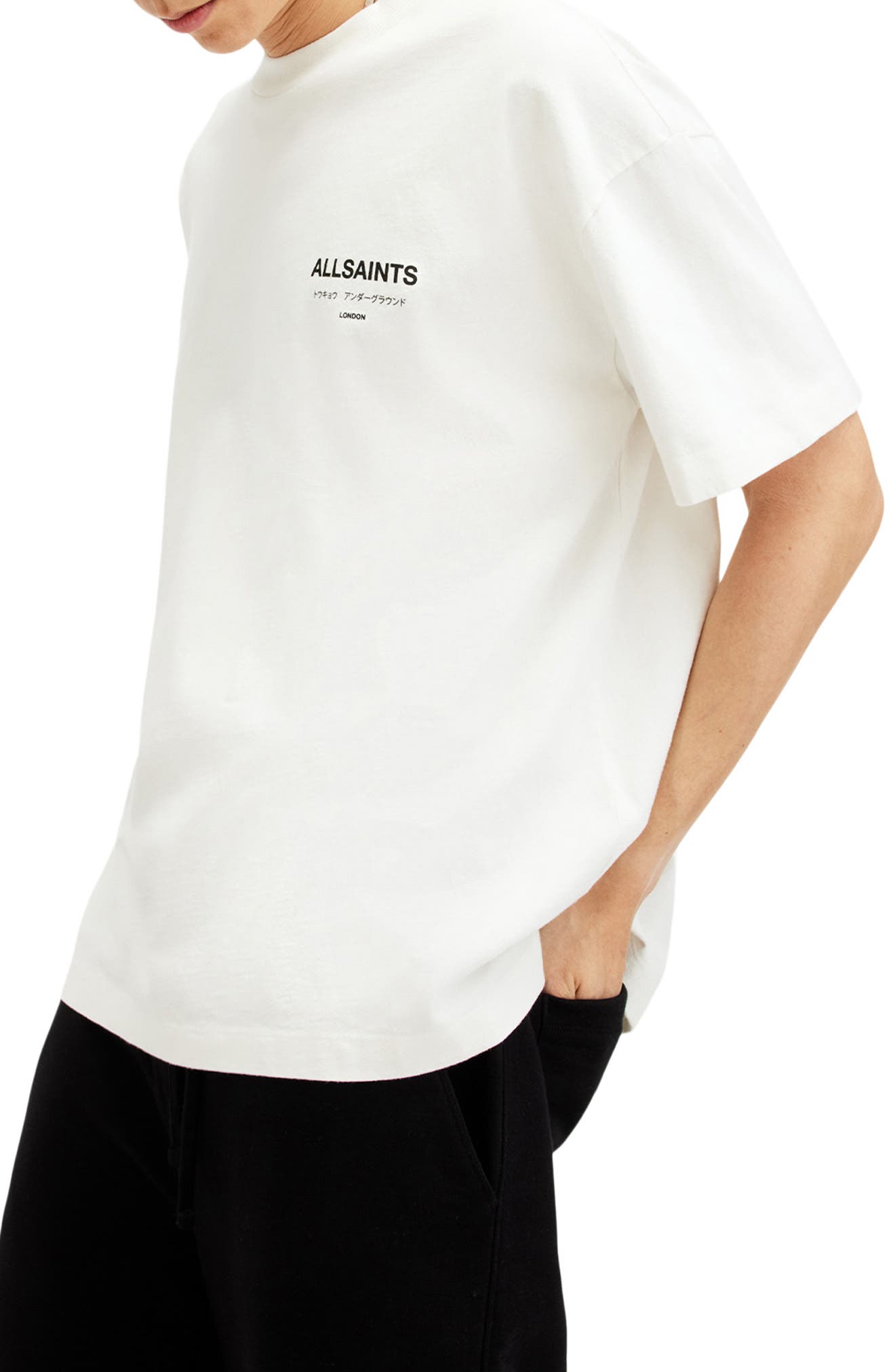 Мужские футболки AllSaints Underground Oversize Graphic T-Shirt — фото 3