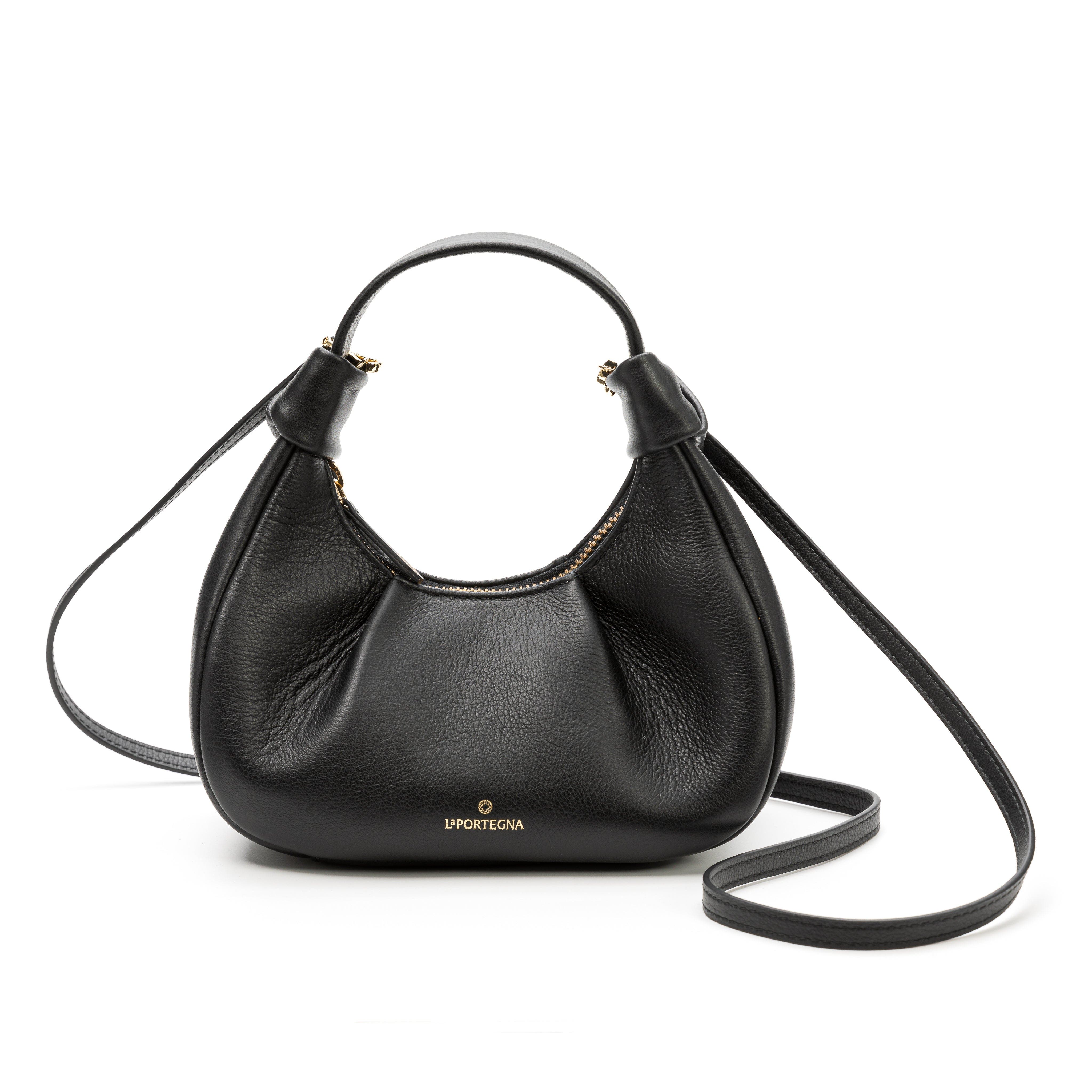 LA PORTEGNA Anita Hobo Bag, Alternate, color, Black