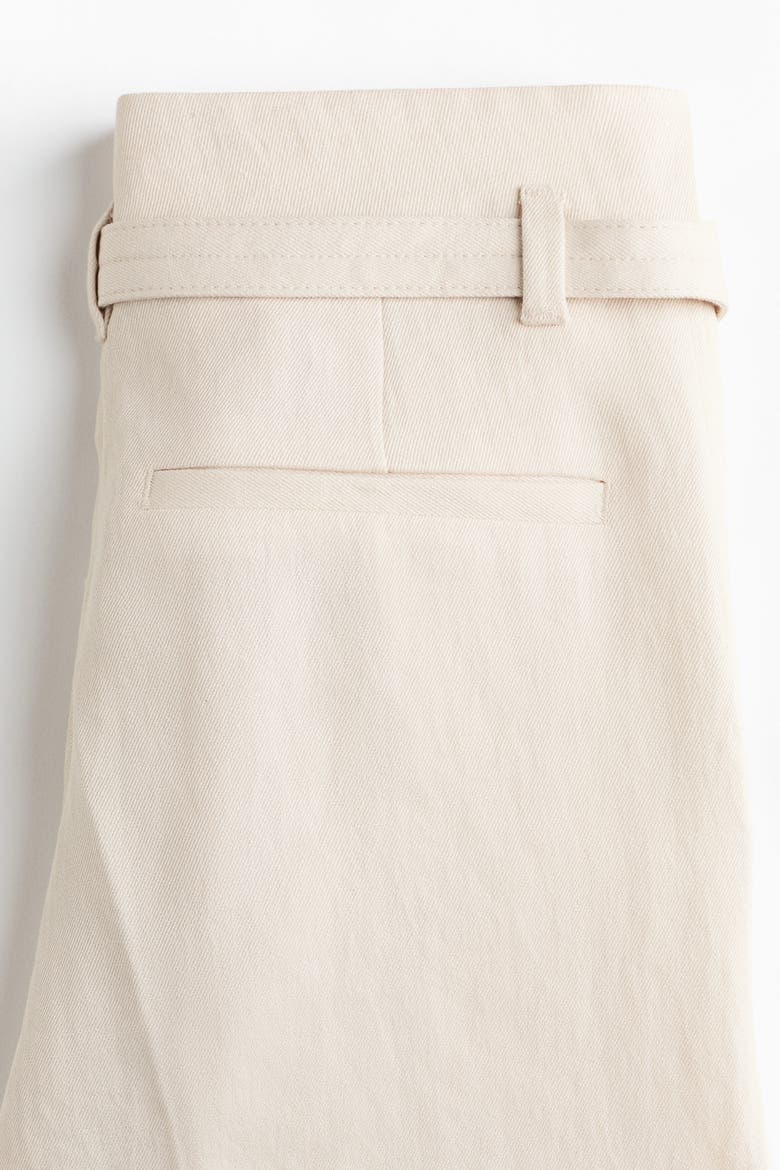 Wide-leg Pants With Belt, Alternate, color, Cream