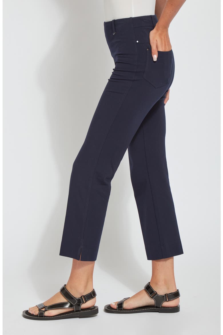 Lyssé Baby Bootcut Pants, Alternate, color, TRUE NAVY