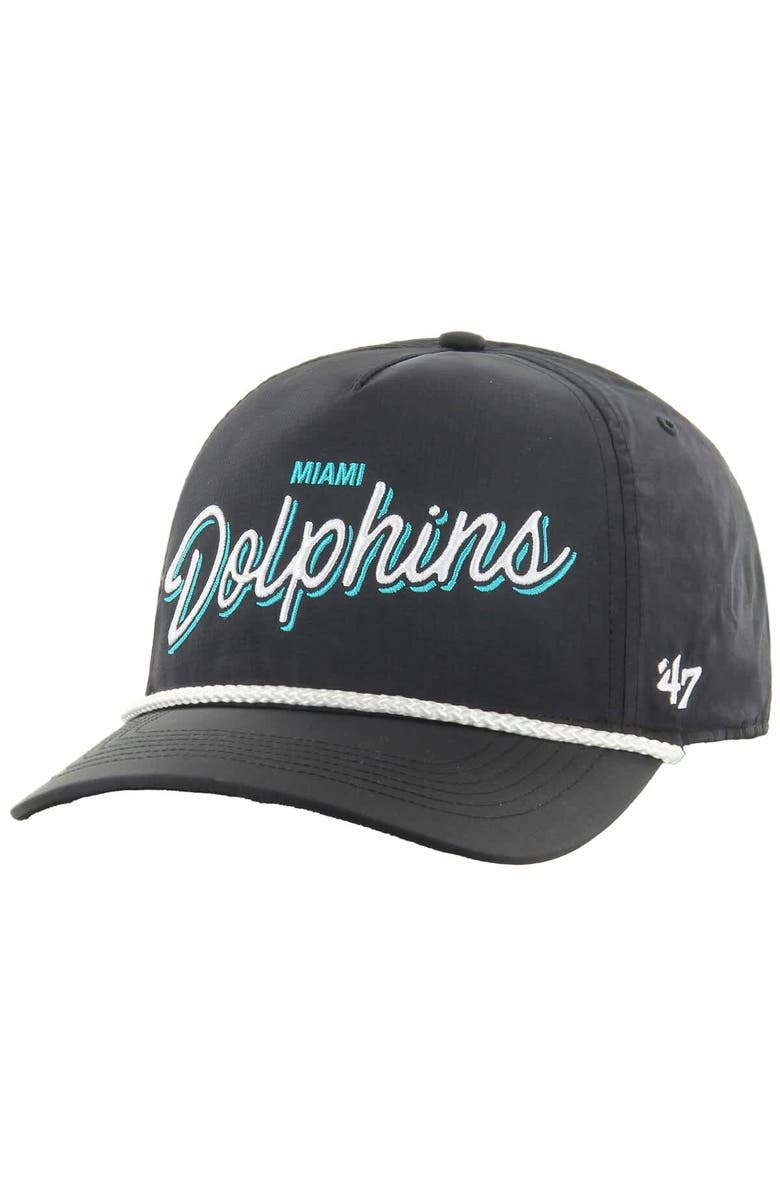 '47 Men's '47 Black Miami Dolphins Brrr Fairway Hitch Adjustable Hat, Main, color, 