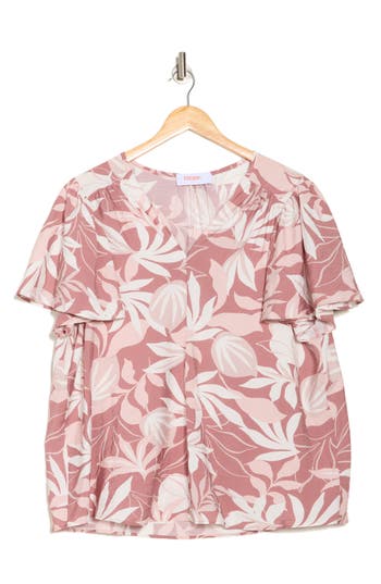 Renee C Flutter Sleeve Top