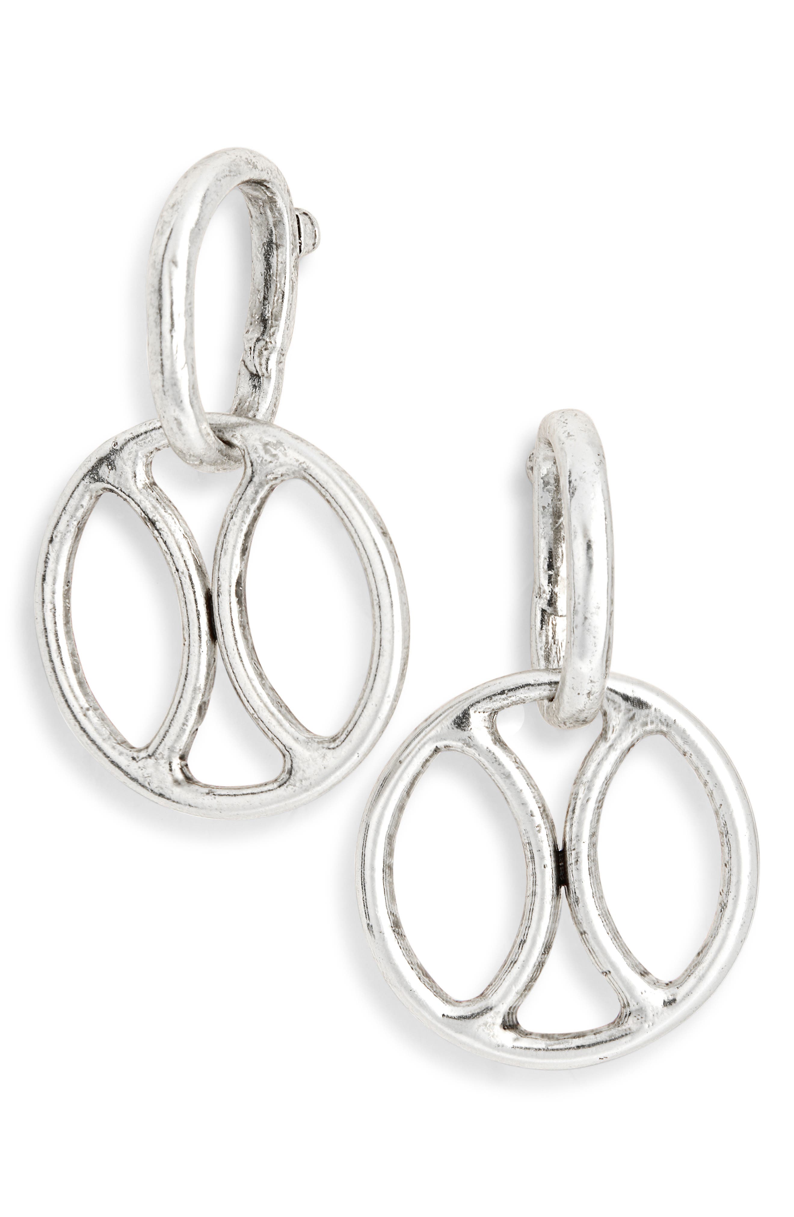 Karine Sultan Round Link Dangle Drop Earrings