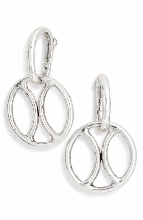 Karine Sultan Round Link Dangle Drop Earrings