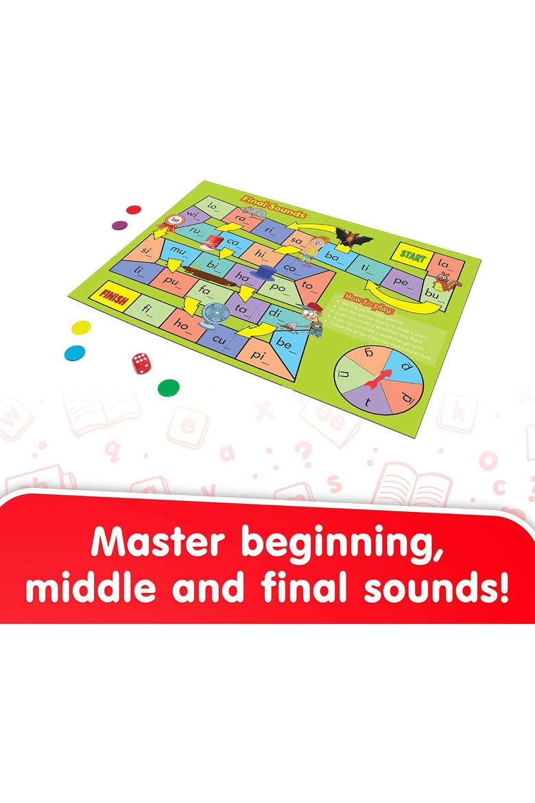 Phonics Board Games Set, Alternate, color, Multicolored