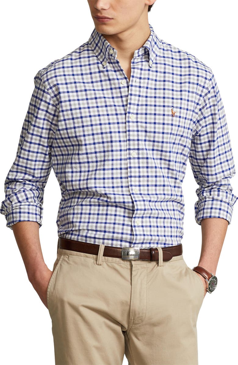 Polo Ralph Lauren Oxford Cotton Poplin Button-Down Shirt, Main, color, 