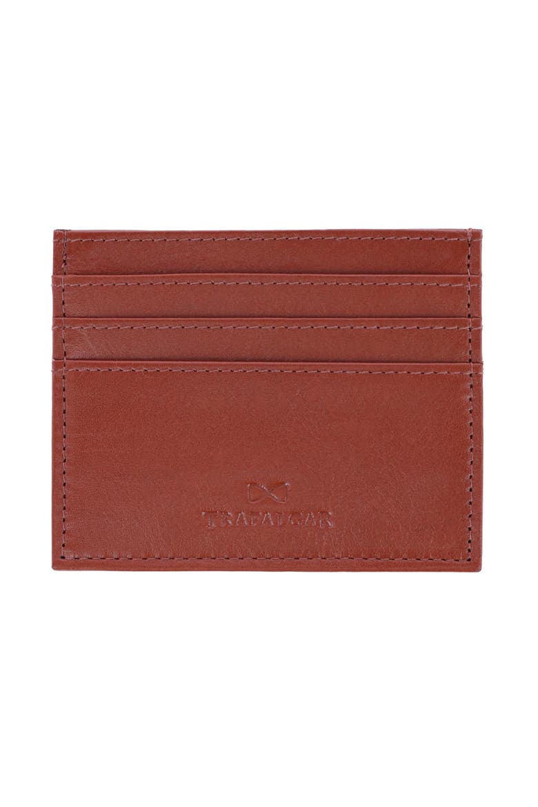 Sergio Genuine Leather Card Case, Main, color, Tan