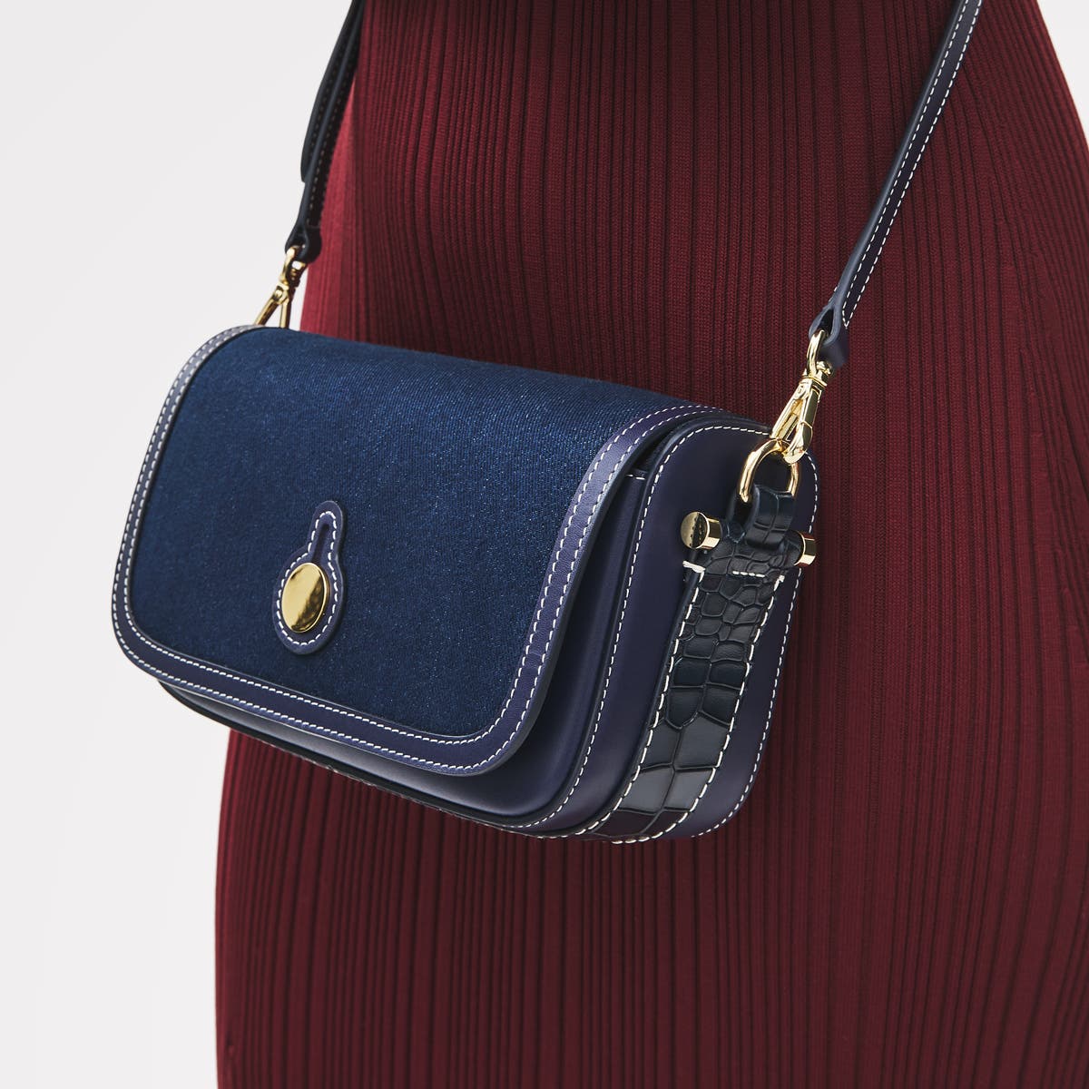 Radley Bathurst Mews - Indigo Small Flapover Crossbody Bag, Alternate, color, Evenfall