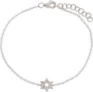 BY ADINA EDEN Diamond Pave Star Of David Bracelet 14K
