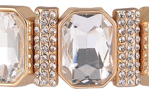 Laundry By Shelli Segal Square Crystal Stretch Bracelet In Gold