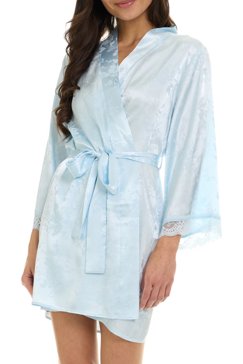 Eloisa Floral Satin Wrap, Alternate, color, ICE BLUE