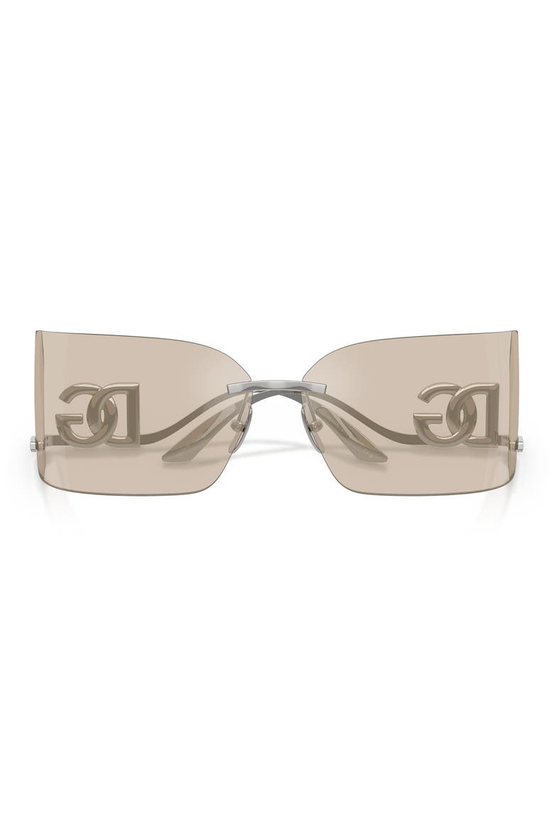 79mm Oversize Rectangular Sunglasses, Alternate, color, SILVER
