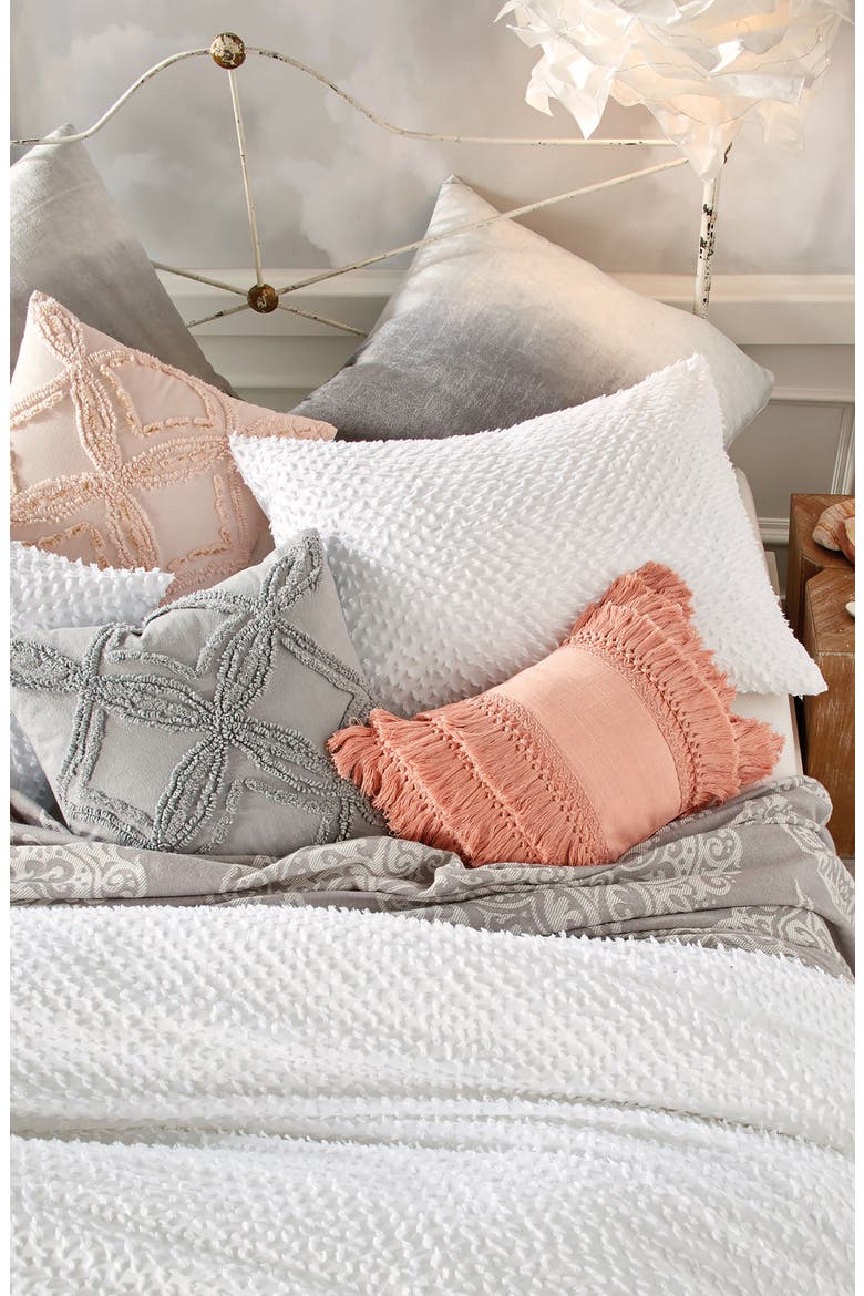 Dot Fringe Sham, Alternate, color, WHITE