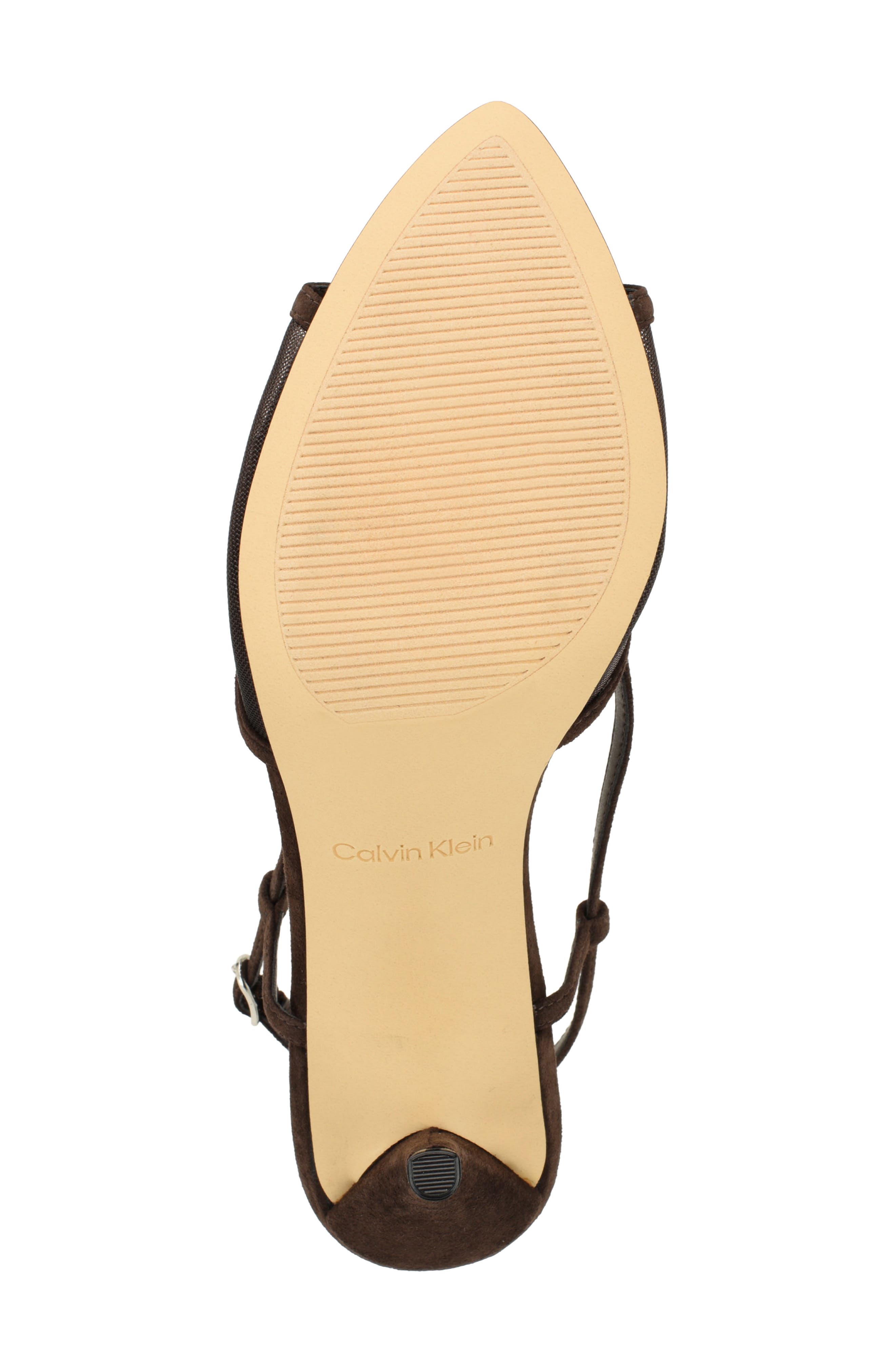 Corette Slingback Sandal, Alternate, color, DARK BROWN SUEDE MESH