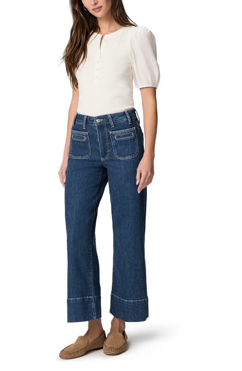 PAIGE Anessa Front Pocket Ankle Wide Leg Jeans, Alternate, color, Navigator