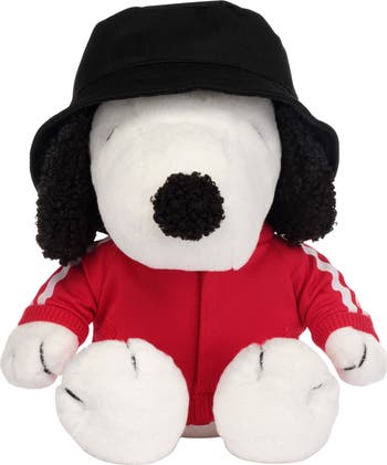 Hip Hop Snoopy Plush Dog Stuffed Animal Toy with Hat & Track Jacket