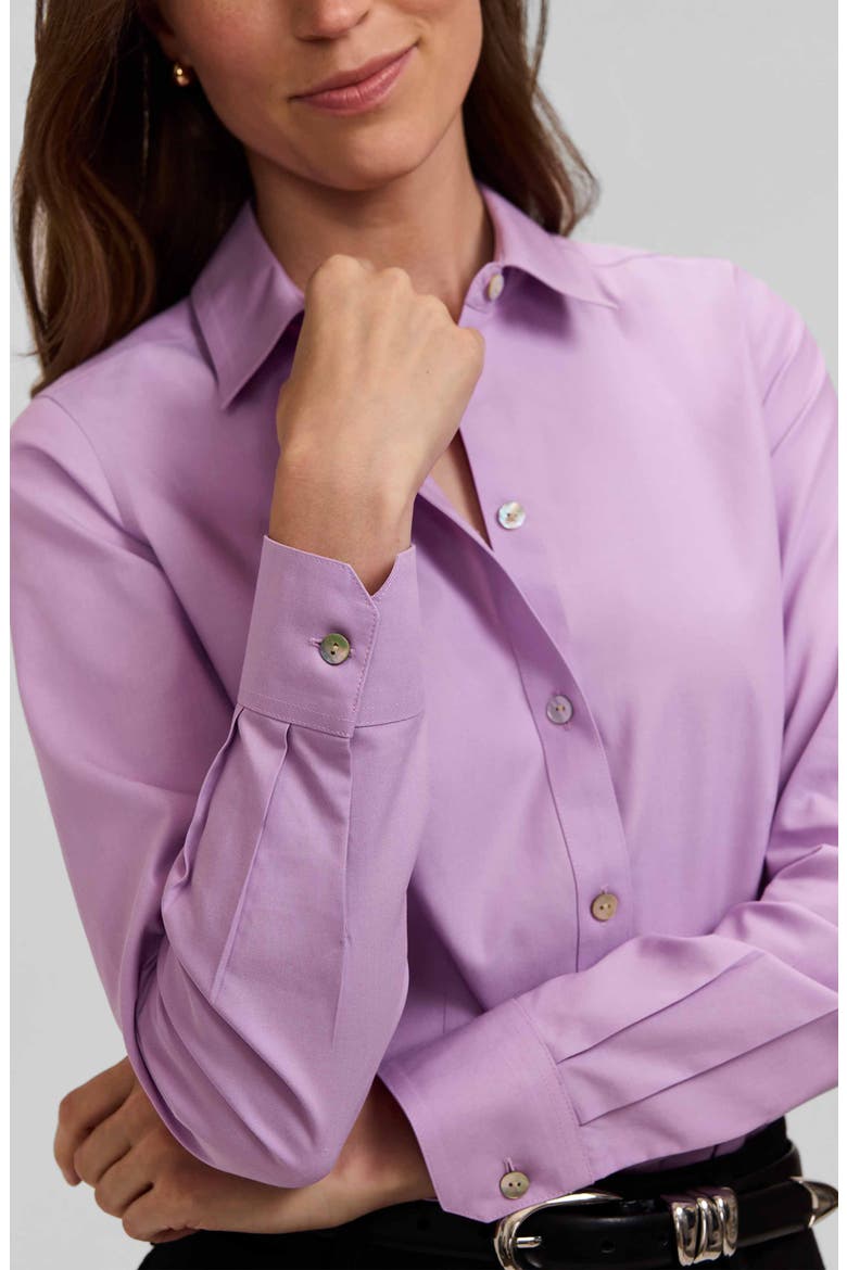 Dianna Non-Iron Cotton Shirt, Alternate, color, SOFT VIOLET PURPLE