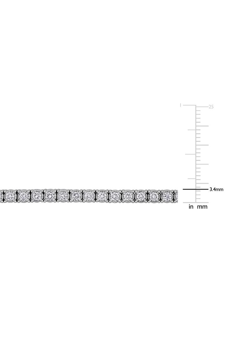 3 1/7ct. t.w. Lab-Grown Diamond Tennis Bracelet 14k, Alternate, color, White Gold