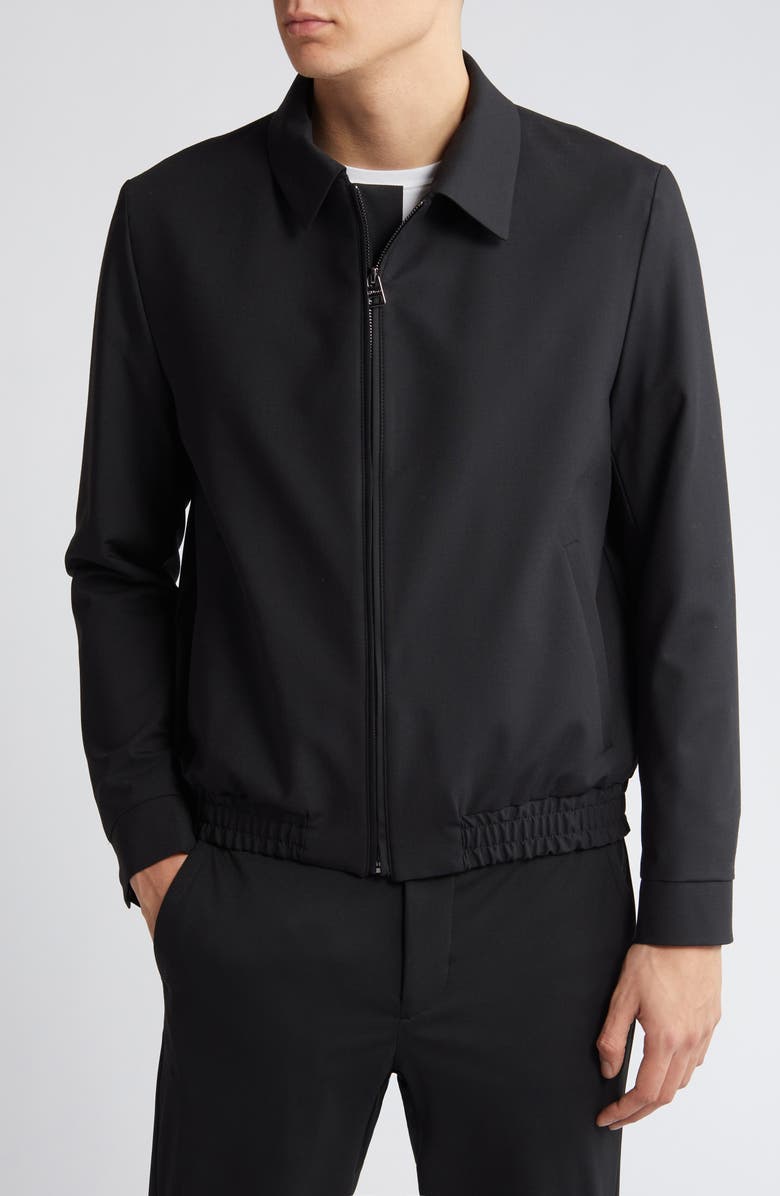 HUGO Helly Slim Fit Zip-Up Jacket, Alternate, color, Black