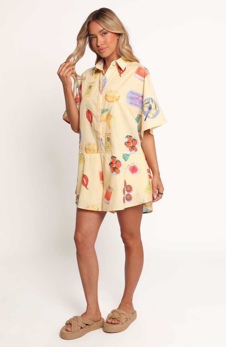 Petal & Pup Sebastian Printed Romper, Alternate, color, Pasta Print