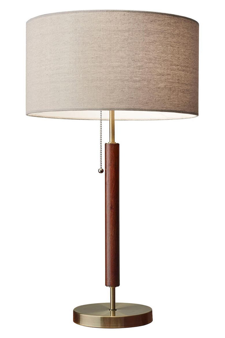 Hamilton Table Lamp, Main, color, WALNUT WITH ANTIQUE BRASS