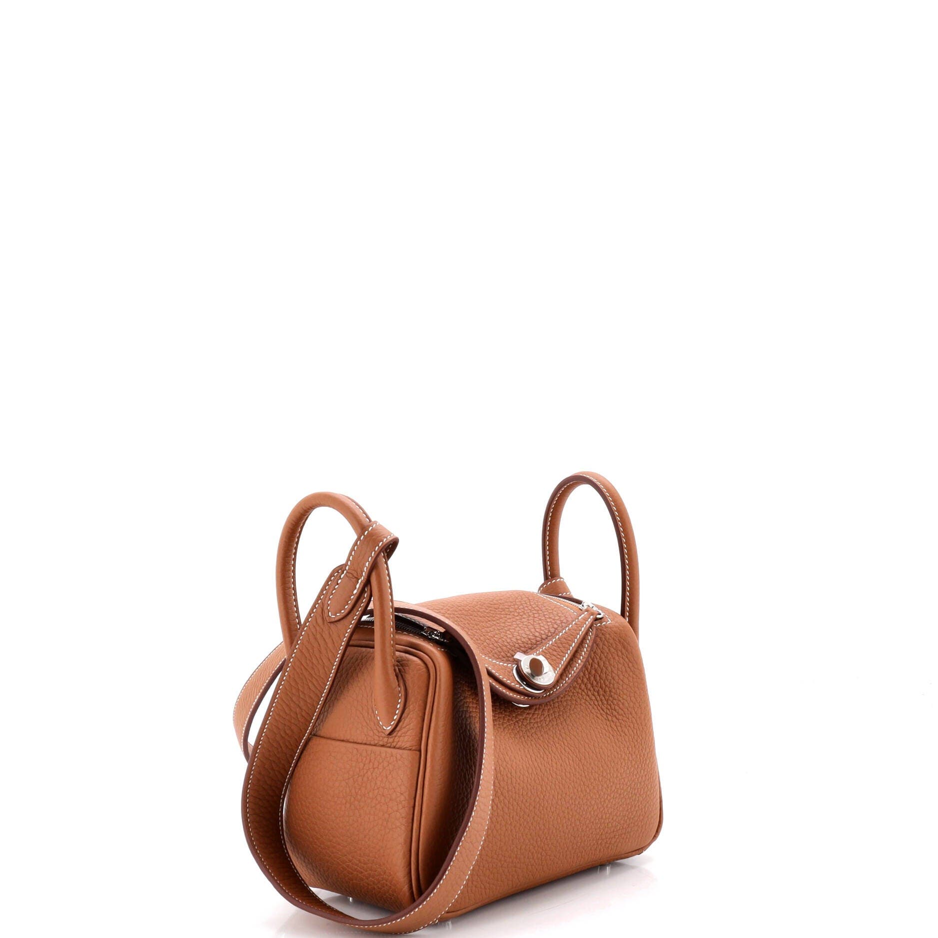Pre-Owned Hermes Lindy Bag Clemence Mini, Alternate, color, Gold