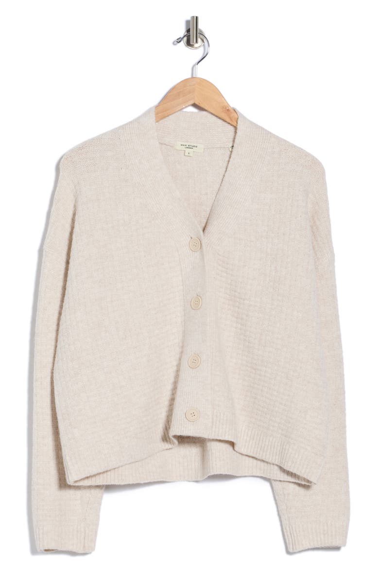 Waffle Cardigan, Main, color, ECRU