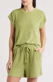 CITY BLUES Rib Knit Top