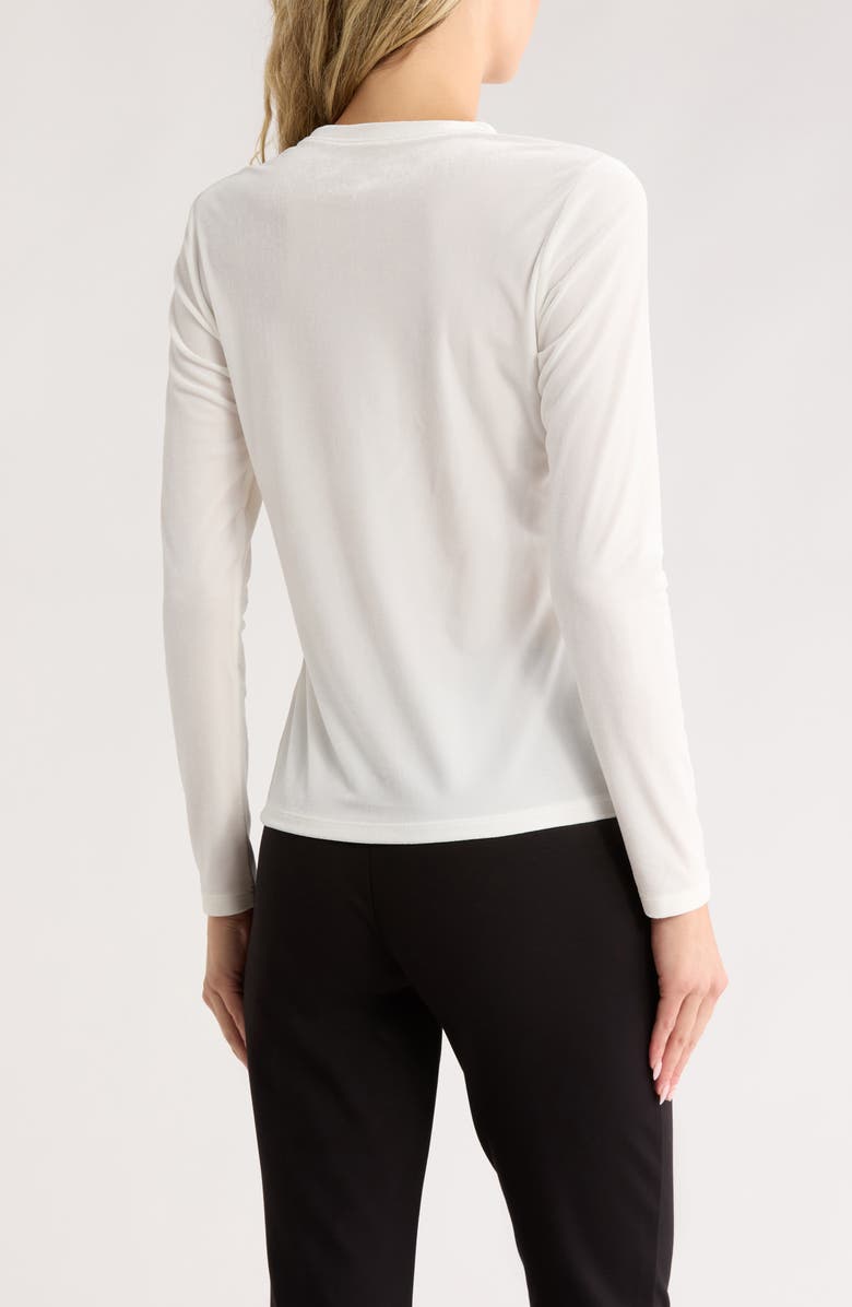 L'AGENCE Tess Long Sleeve Crewneck T-Shirt, Alternate, color, Ivory