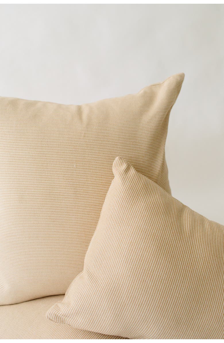 Loom Imports Pinstripe Pillow, Alternate, color, Ivory