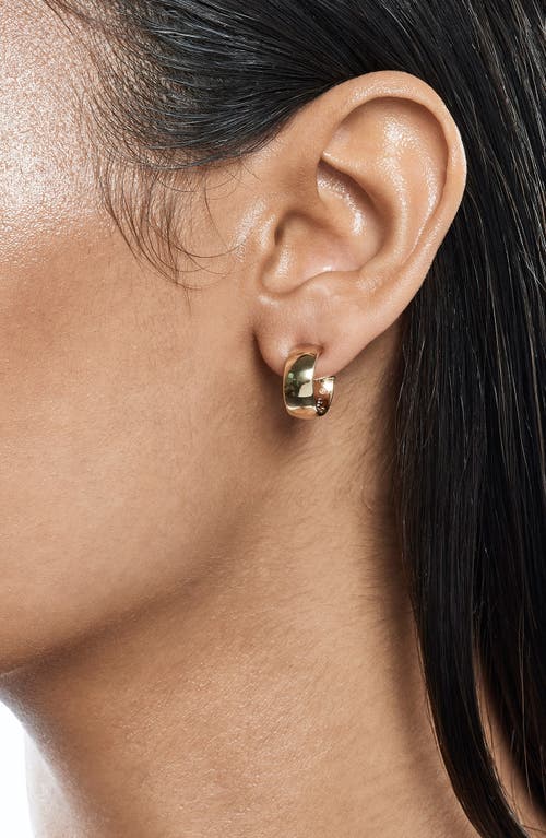 Lana 14k Gold Wide Huggie Hoop Earrings In Gold