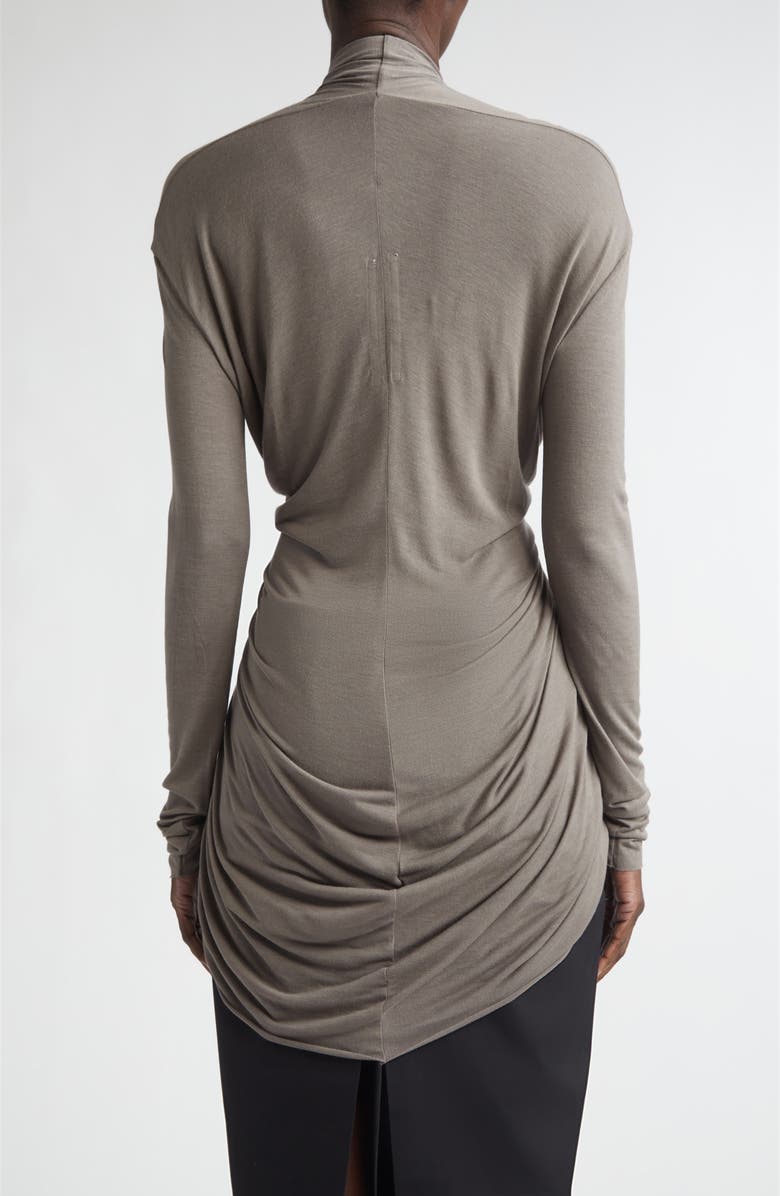 Rick Owens Radiance Gathered Jersey Top, Alternate, color, Dust