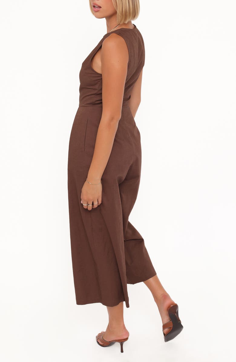 Petal & Pup Ester Linen Blend Jumpsuit, Alternate, color, Chocolate