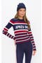 selected Navy Apres Ski Stripe